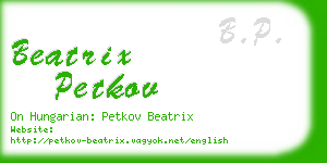 beatrix petkov business card